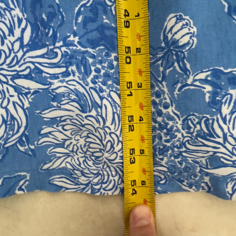 Lilly Pulitzer Malone Maxi Dress Las Olas Aqua Strong Current Sea Sz L - Picture 10 of 12